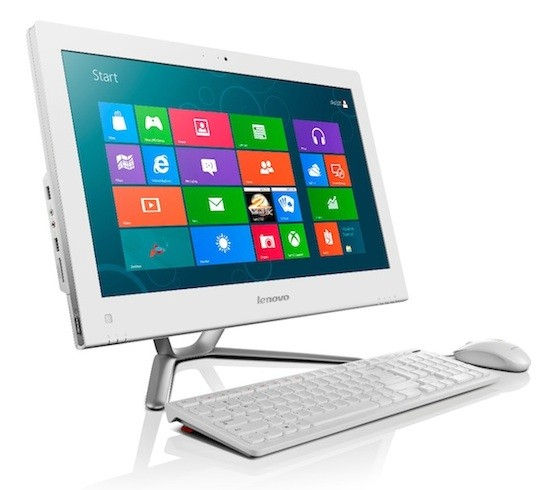 Lenovo Essential C345 AMD E E1-1200 50.8 cm (20") 1600 x 900 pixels All-in-One workstation 4 GB DDR3-SDRAM 1 TB HDD Windows 8 White