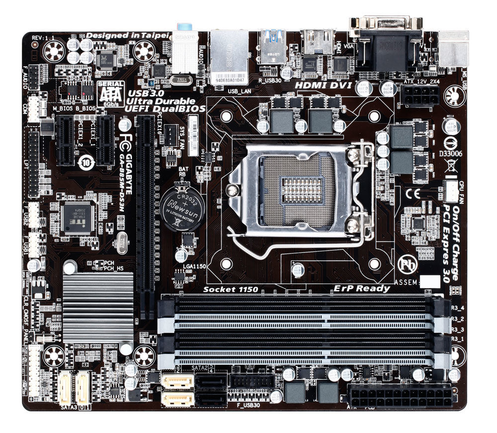 GIGABYTE GA-B85M-DS3H motherboard Intel® B85 LGA 1150 (Socket H3) micro ATX