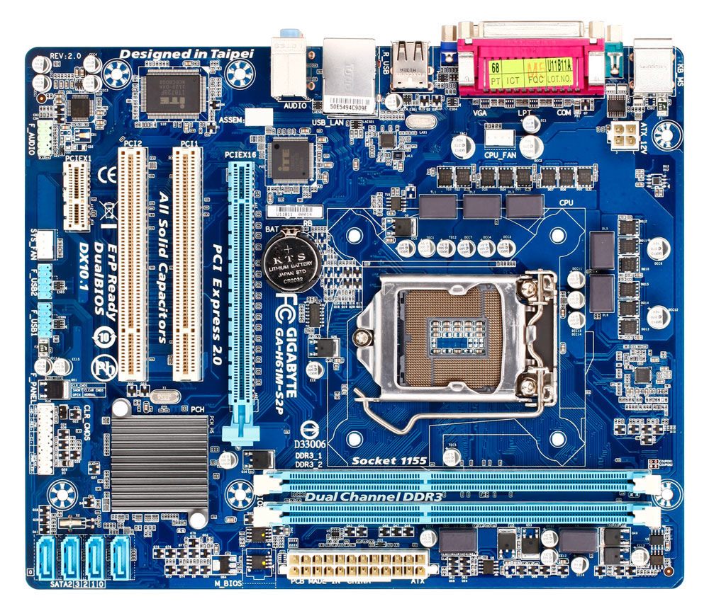 GIGABYTE GA-H61M-S2P motherboard Intel® H61 LGA 1155 (Socket H2) micro ATX