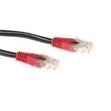 ACT UTP Category 6 Black w/ Red Boots, Cross-Over 15.0m networking cable 15 m