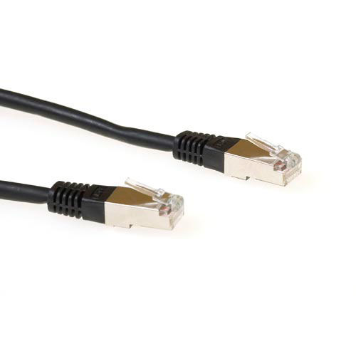 ACT Black 0.5 meter LSZH SFTP CAT6 patch cable with RJ45 connectors