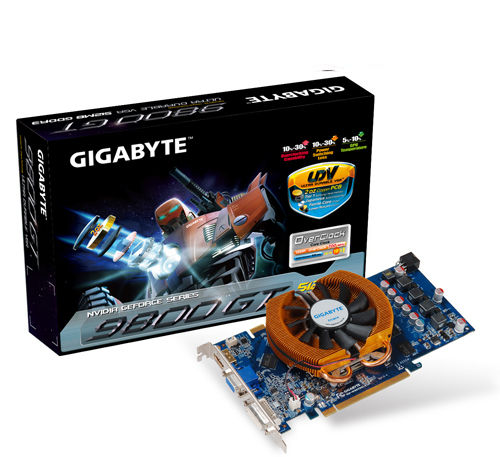 GIGABYTE GV-N98TOC-512I graphics card GeForce 9800 GT GDDR3