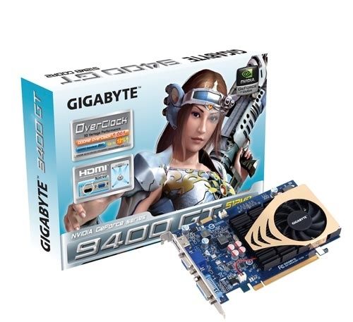 GIGABYTE GV-N94TOC-512I graphics card GeForce 9400 GT GDDR2
