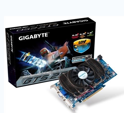 GIGABYTE GV-N250ZL-1GI graphics card GeForce GTS 250 1 GB GDDR3