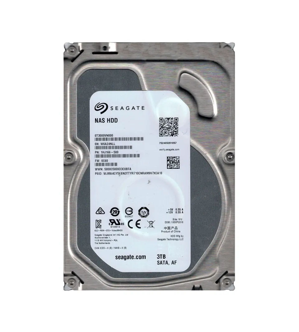 Seagate 1HJ166-500 3TB 7200RPM SATA 6GB/s 3.5-inch Hard Drive (Model ST3000VN000)