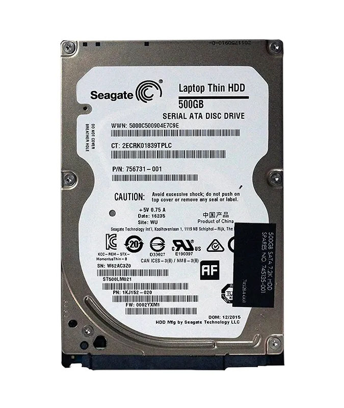 1KJ152-020 - Seagate 500GB 7200RPM SATA 6Gb/s 2.5-in Hard Drive