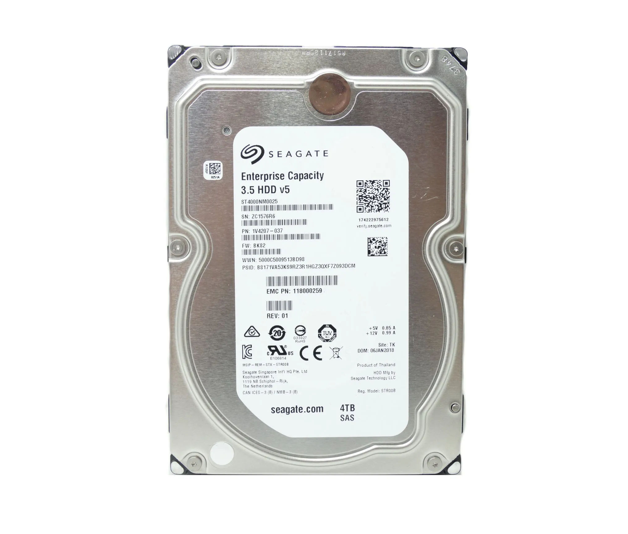 1V4207-037 - Seagate 4TB 7200RPM SAS 12Gb/s 3.5-in Hard Drive