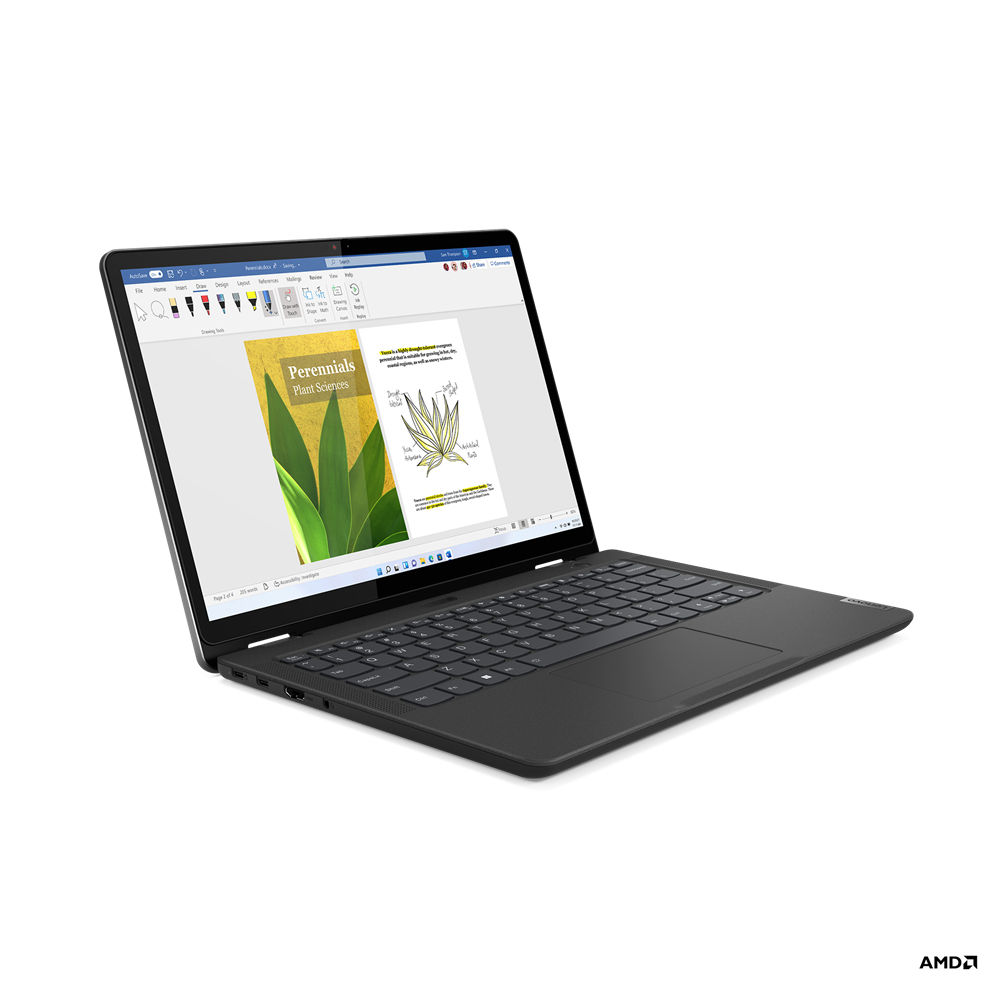 Lenovo 13w Yoga Gen 2 AMD Ryzen™ 5 7530U Hybrid (2-in-1) 33.8 cm (13.3") Touchscreen WUXGA 8 GB DDR4-SDRAM 256 GB SSD Wi-Fi 6 (802.11ax) Windows 11 Pro US English Black