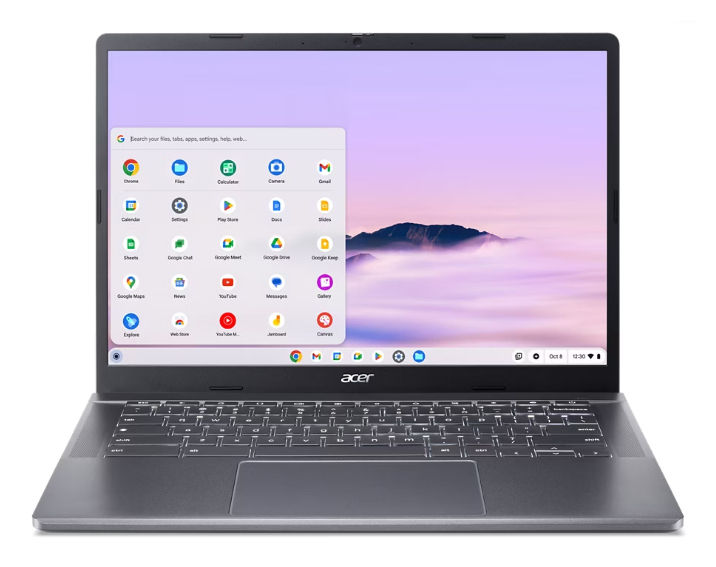 Acer Chromebook Plus 514 CBE574-1-R4WR AMD Ryzen™ 3 7320C 35.6 cm (14") 8 GB LPDDR5x-SDRAM 256 GB SSD Wi-Fi 6E (802.11ax) ChromeOS Grey