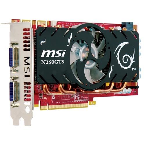 MSI N250GTS-2D1G graphics card GeForce GTS 250 1 GB GDDR3