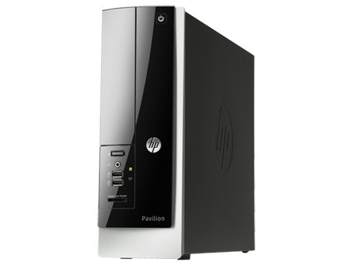 HP Pavilion Slimline 400-034 Recertified Intel Pentium G G2020 4 GB DDR3-SDRAM 1 TB HDD Windows 8 Tower PC Black, Silver