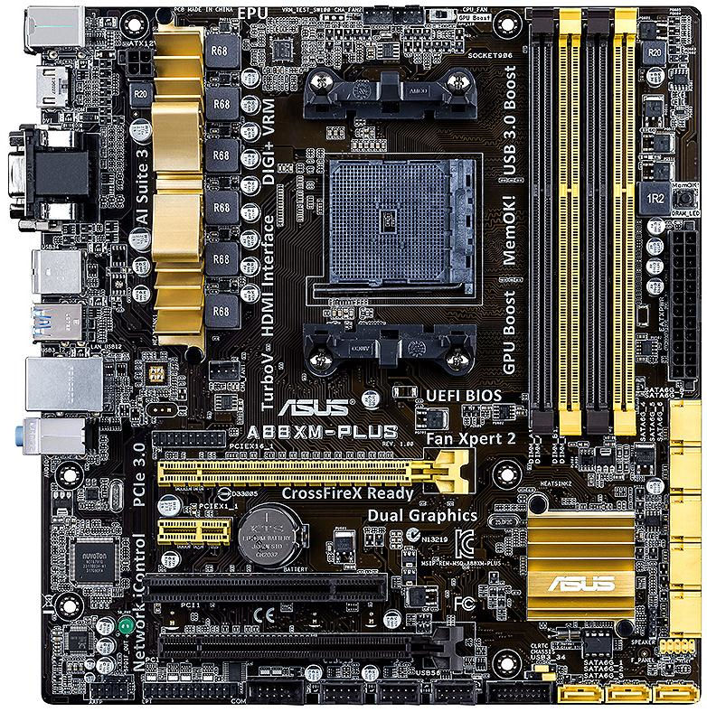 ASUS A88XM-PLUS AMD A88X Socket FM2+ micro ATX