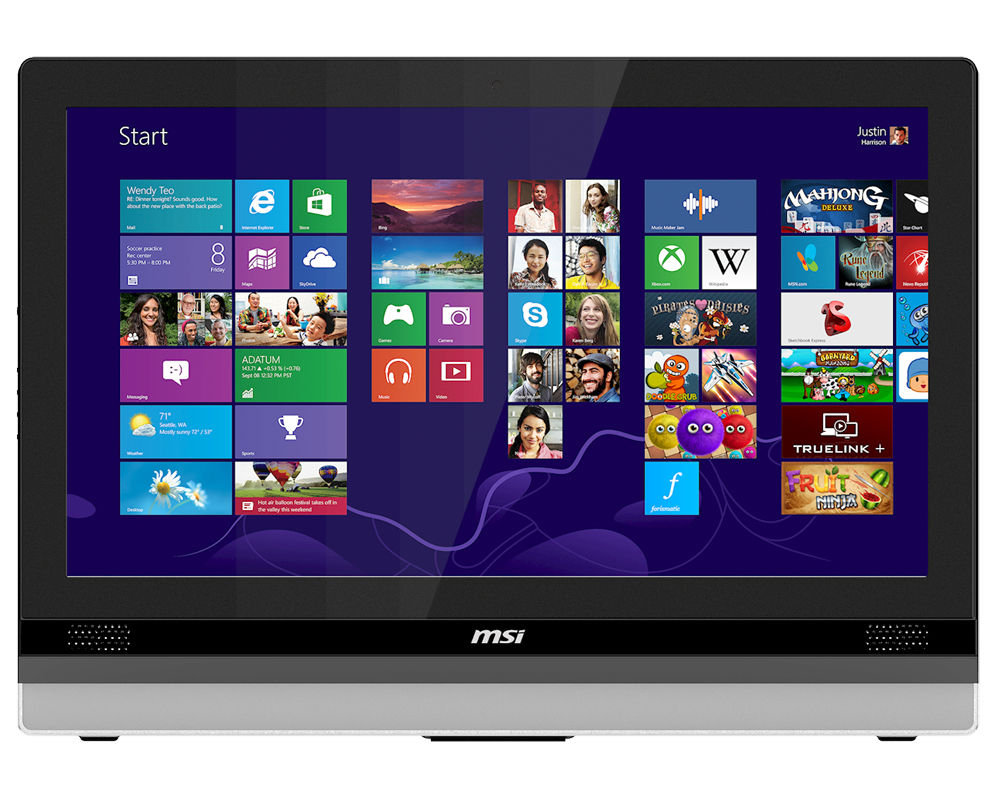 MSI Wind Top Adora24 2M-S355M4G50S7PGMX Intel® Pentium® 3550M 59.9 cm (23.6") 1920 x 1080 pixels Touchscreen All-in-One PC 4 GB DDR3-SDRAM 500 GB HDD Windows 7 Home Premium Black, Silver