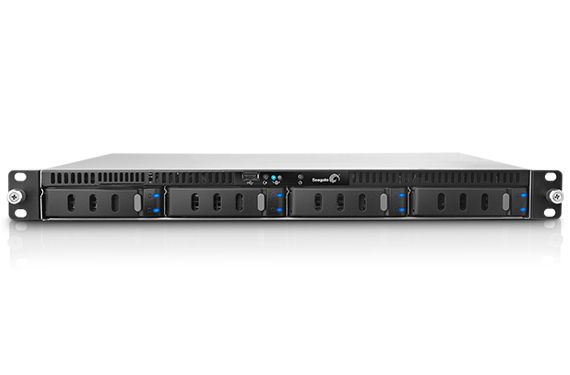 Seagate 4TB Business Storage NAS Rack (1U) Intel Atom® 2 GB DDR3 HDD Black, Stainless steel