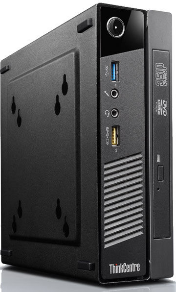 Lenovo ThinkCentre M73 Intel® Core™ i7 i7-4765T 8 GB DDR3-SDRAM 180 GB SSD Windows 8 Pro Mini PC Black