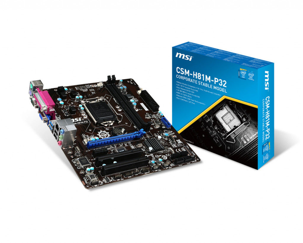 MSI CSM-H81M-P32 motherboard Intel® H81 LGA 1150 (Socket H3) micro ATX