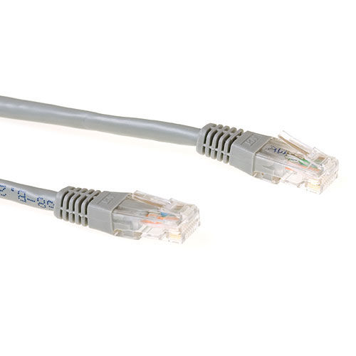 ACT Grey 7 meter LSZH U/UTP CAT6A patch cable with RJ45 connectors