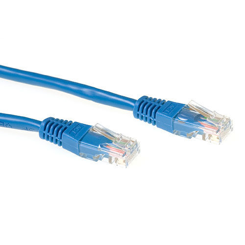 ACT Blue 1.5 meter LSZH U/UTP CAT6A patch cable with RJ45 connectors