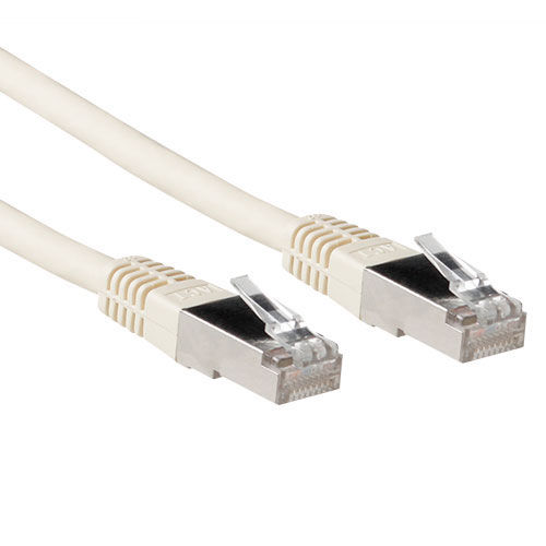 ACT Ivory 3 meter LSZH SFTP CAT6A patch cable with RJ45 connectors