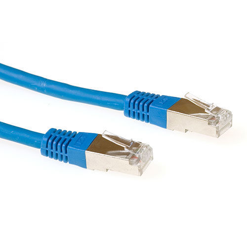 ACT Blue 0.5 meter LSZH SFTP CAT6A patch cable with RJ45 connectors