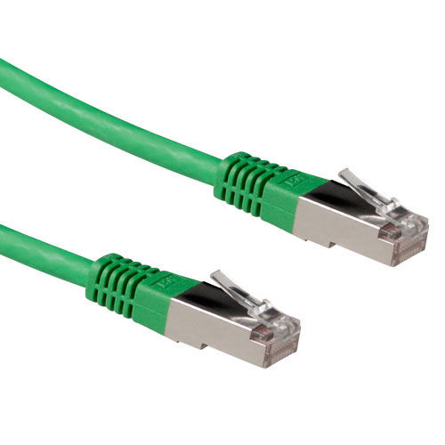 ACT Green 0.5 meter LSZH SFTP CAT6A patch cable with RJ45 connectors