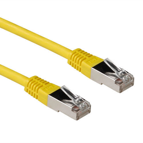 ACT Yellow 7 meter LSZH SFTP CAT6A patch cable with RJ45 connectors