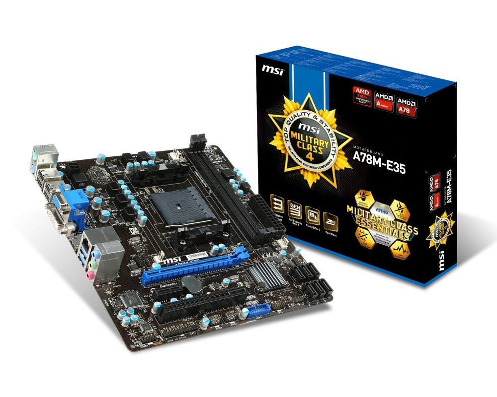 MSI A78M-E35 AMD A78 Socket FM2+ micro ATX