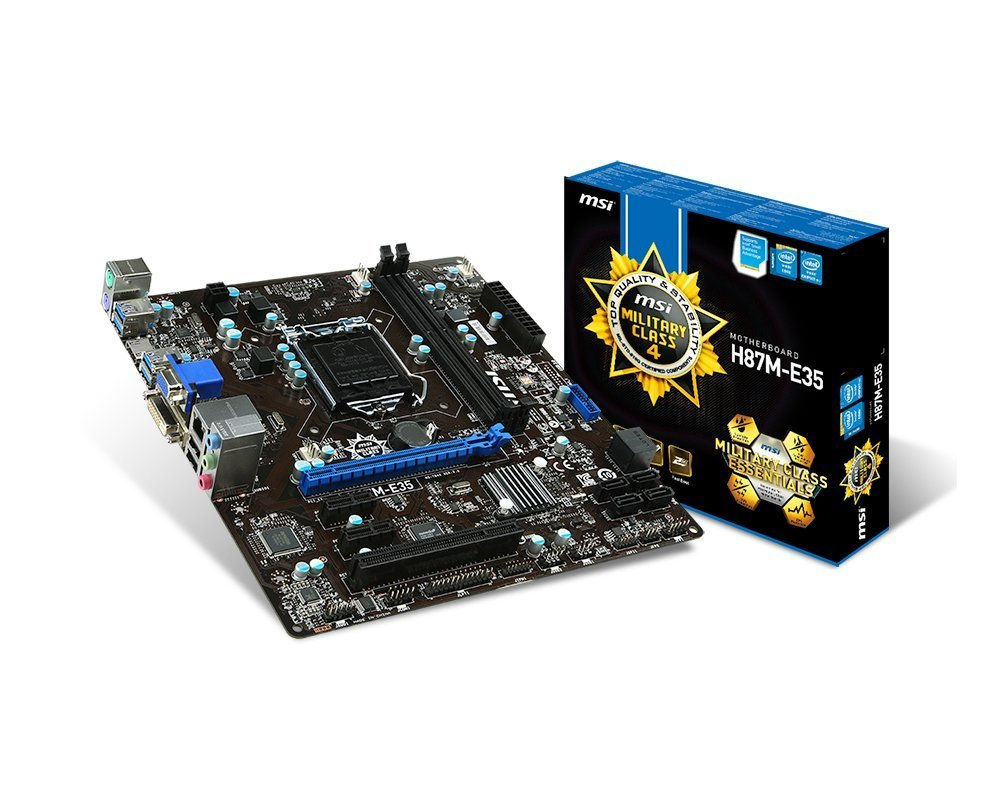 MSI H87M-E35 Intel® H87 LGA 1150 (Socket H3) micro ATX