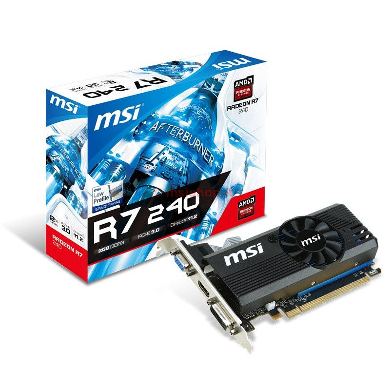 MSI R7 240 2GD3 LP graphics card AMD Radeon R7 240 2 GB GDDR3