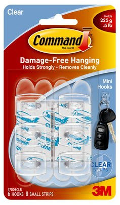 3M 17006CLR home storage hook Transparent 6 pc(s)