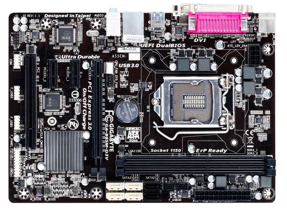 GIGABYTE GA-B85M-D3V motherboard Intel® B85 LGA 1150 (Socket H3) micro ATX