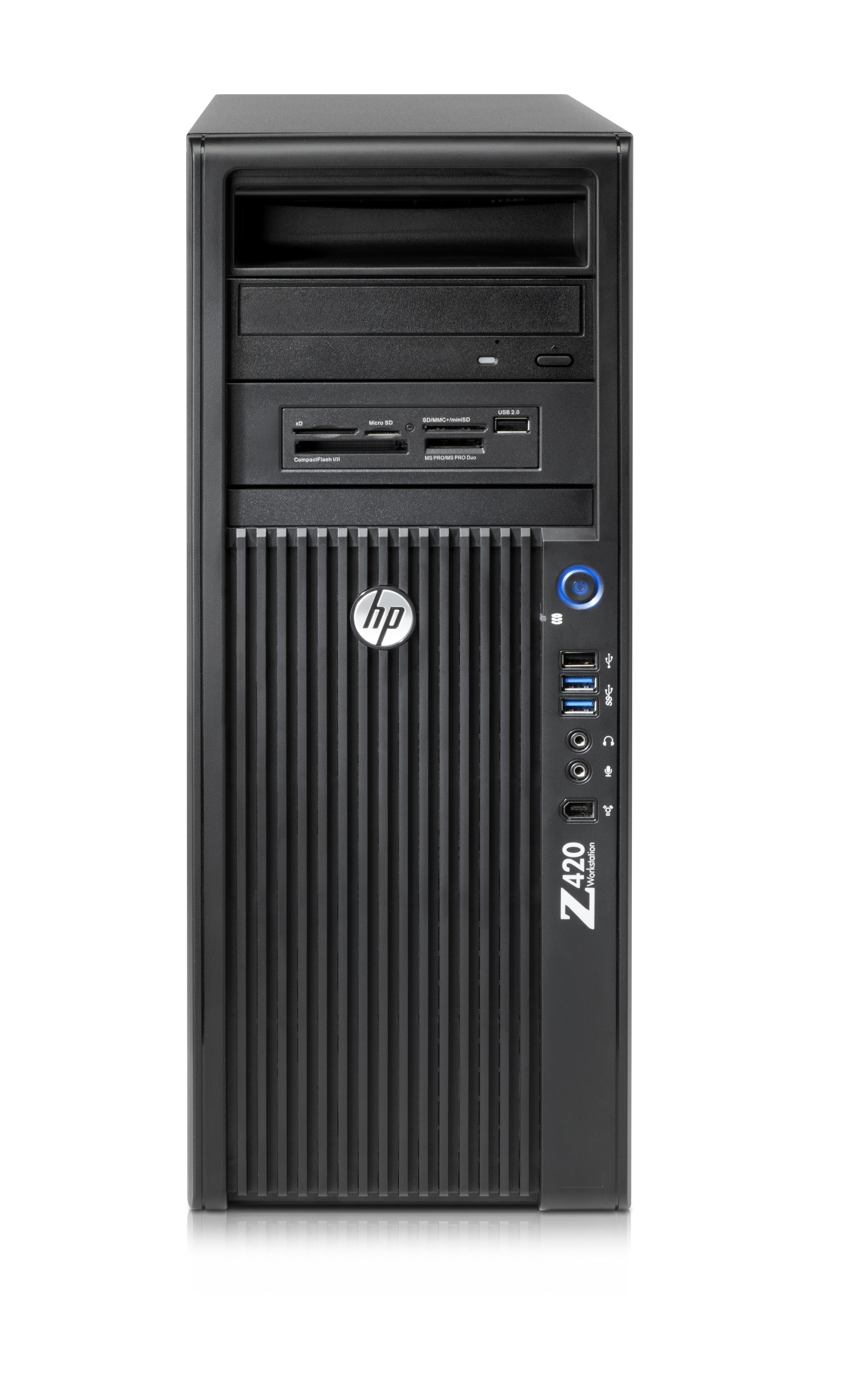 HP 420 Intel® Xeon® E5 Family E5-1650 16 GB DDR3-SDRAM 1 TB HDD Windows 7 Professional Mini Tower Workstation Black