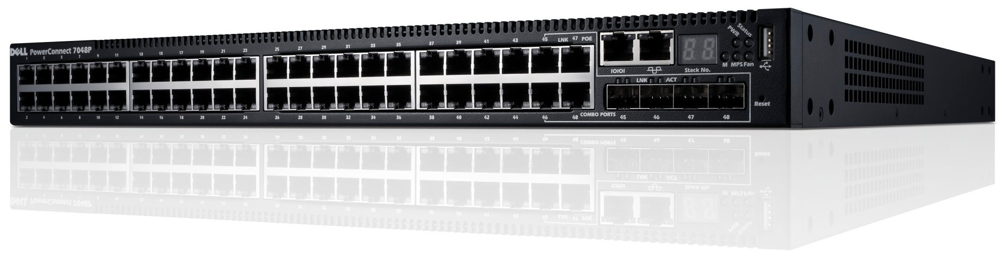DELL PowerConnect 7048p Managed L3 Gigabit Ethernet (10/100/1000) Power over Ethernet (PoE) 1U Black