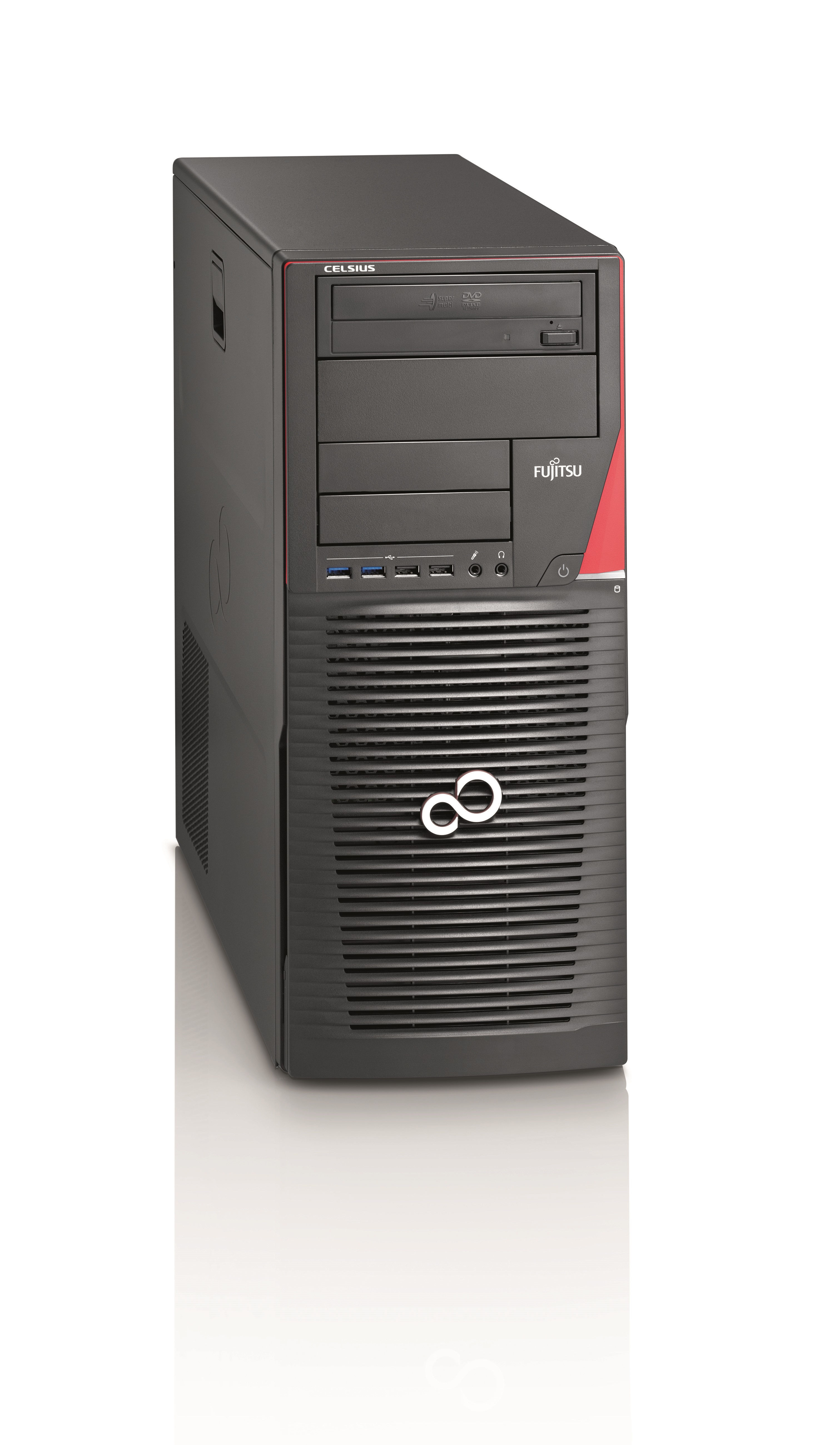 Fujitsu CELSIUS M730 Intel® Xeon® E5 Family E5-1620V2 16 GB DDR3-SDRAM 1.25 TB HDD+SSD NVIDIA® Quadro® K2000 Windows 7 Professional Tower Workstation Black