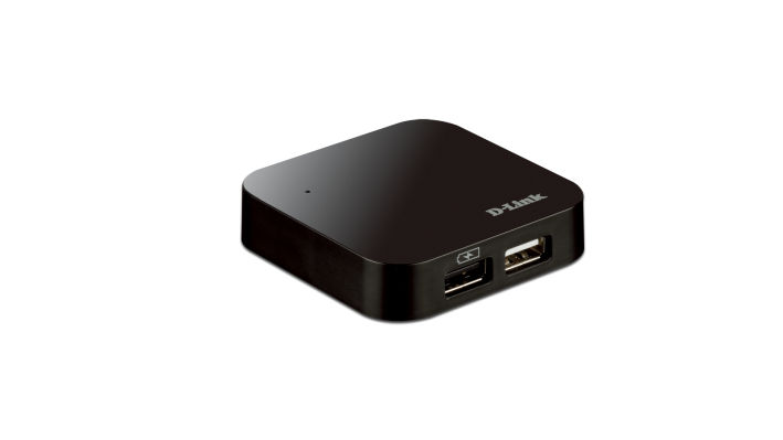 D-Link DUB-H4BL interface hub 480 Mbit/s Black