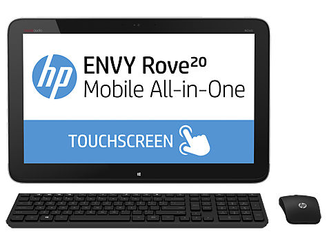 HP ENVY Rove 20-k014ca Intel® Core™ i3 i3-4010U 50.8 cm (20") 1600 x 900 pixels Touchscreen All-in-One PC 4 GB DDR3-SDRAM 1 TB HDD Windows 8 Wi-Fi 5 (802.11ac) Black, Silver