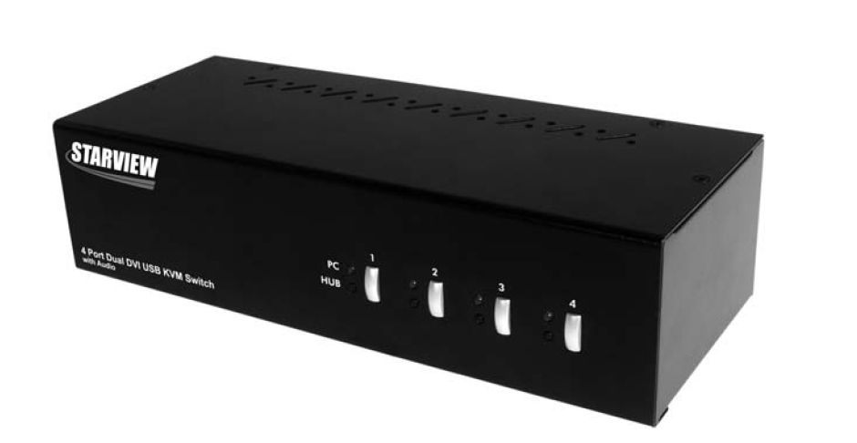 StarTech.com SV231DVIDGB KVM switch Black