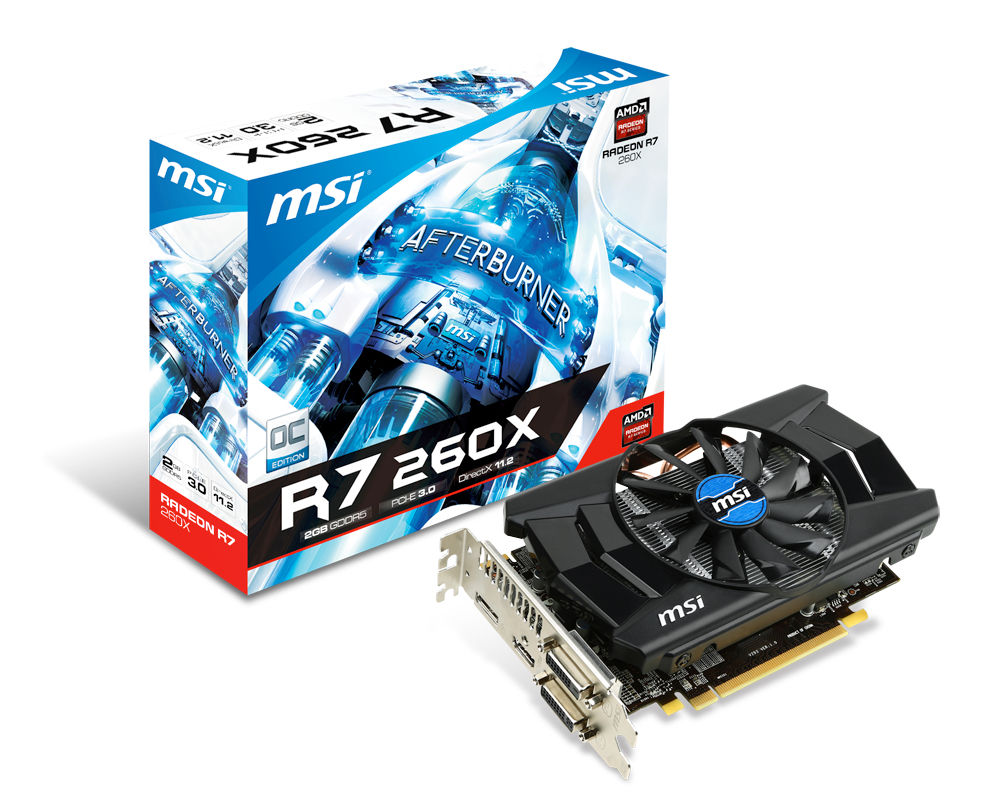 MSI 2GD5 OC AMD Radeon R7 260X 2 GB GDDR5