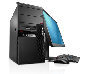 Lenovo ThinkCentre A58 + 19" monitor Intel® Pentium® E5400 2 GB DDR2-SDRAM 320 GB Intel® GMA X4500 Windows 7 Professional Tower PC