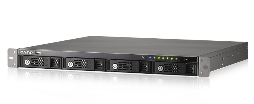 QNAP TS-420U + 4x 1TBWDRED NAS Rack (1U) Marvell 1 GB DDR3 4 TB HDD QNAP Firmware Black