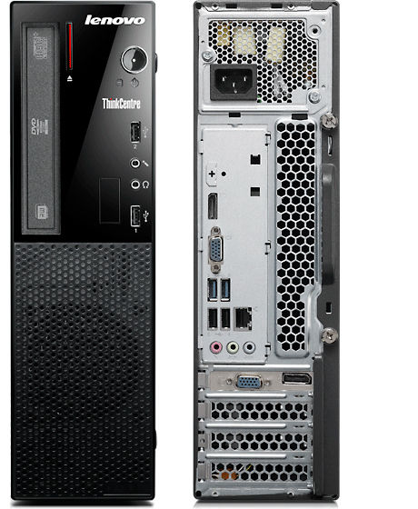 Lenovo ThinkCentre E73 Intel Pentium G G3220 2 GB DDR3-SDRAM 500 GB HDD Windows 7 Professional SFF PC Black