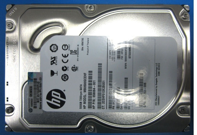 HP 659571-001 internal hard drive 500 GB 7200 RPM 3.5" Serial ATA