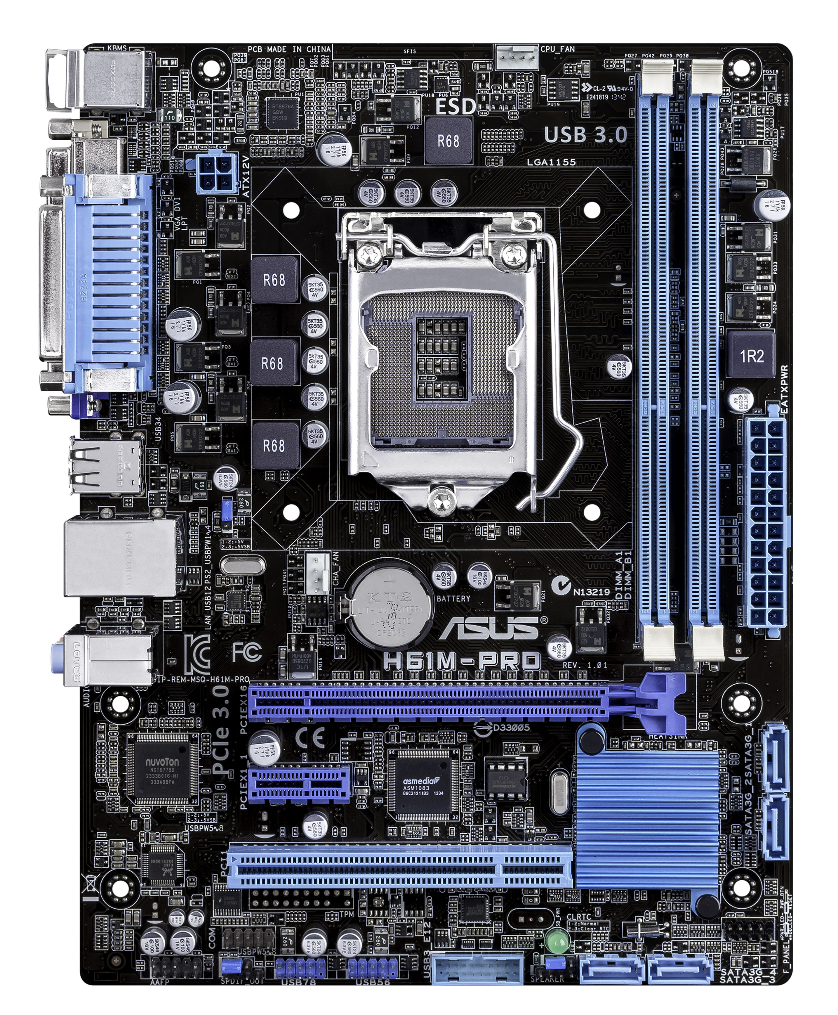 ASUS H61M-PRO Intel® H61 LGA 1155 (Socket H2) micro ATX