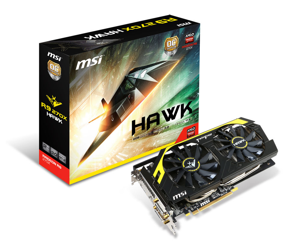 MSI HAWK AMD Radeon R9 270X 2 GB GDDR5