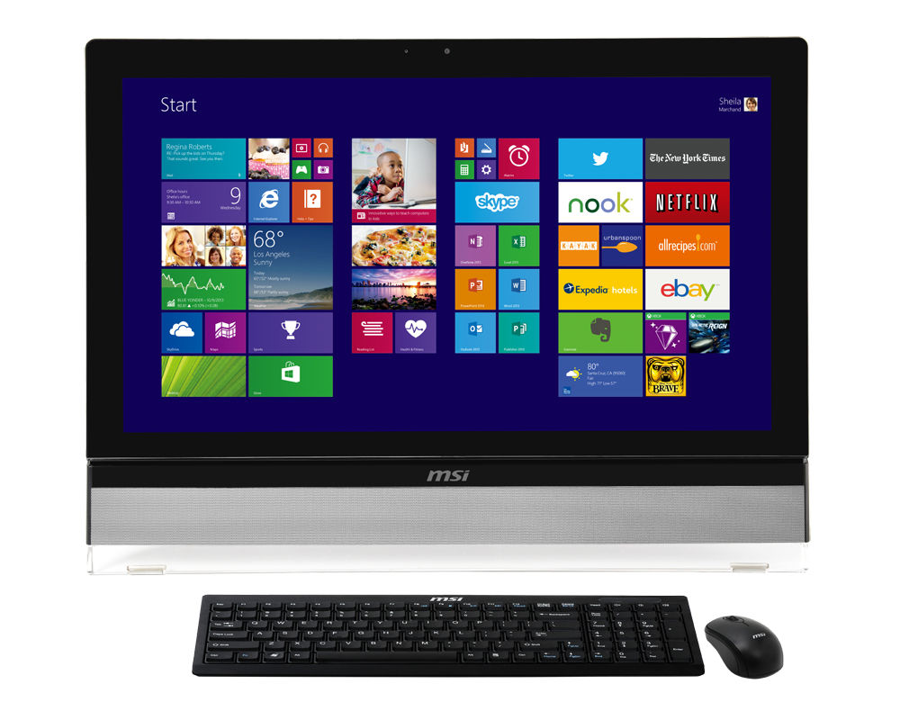 MSI Wind Top AE270G-B54448G1T0B81MAMT Intel® Core™ i5 i5-4440S 68.6 cm (27") 1920 x 1080 pixels Touchscreen All-in-One PC 8 GB DDR3-SDRAM 1 TB HDD NVIDIA® GeForce® GT 740M Windows 8.1 Black