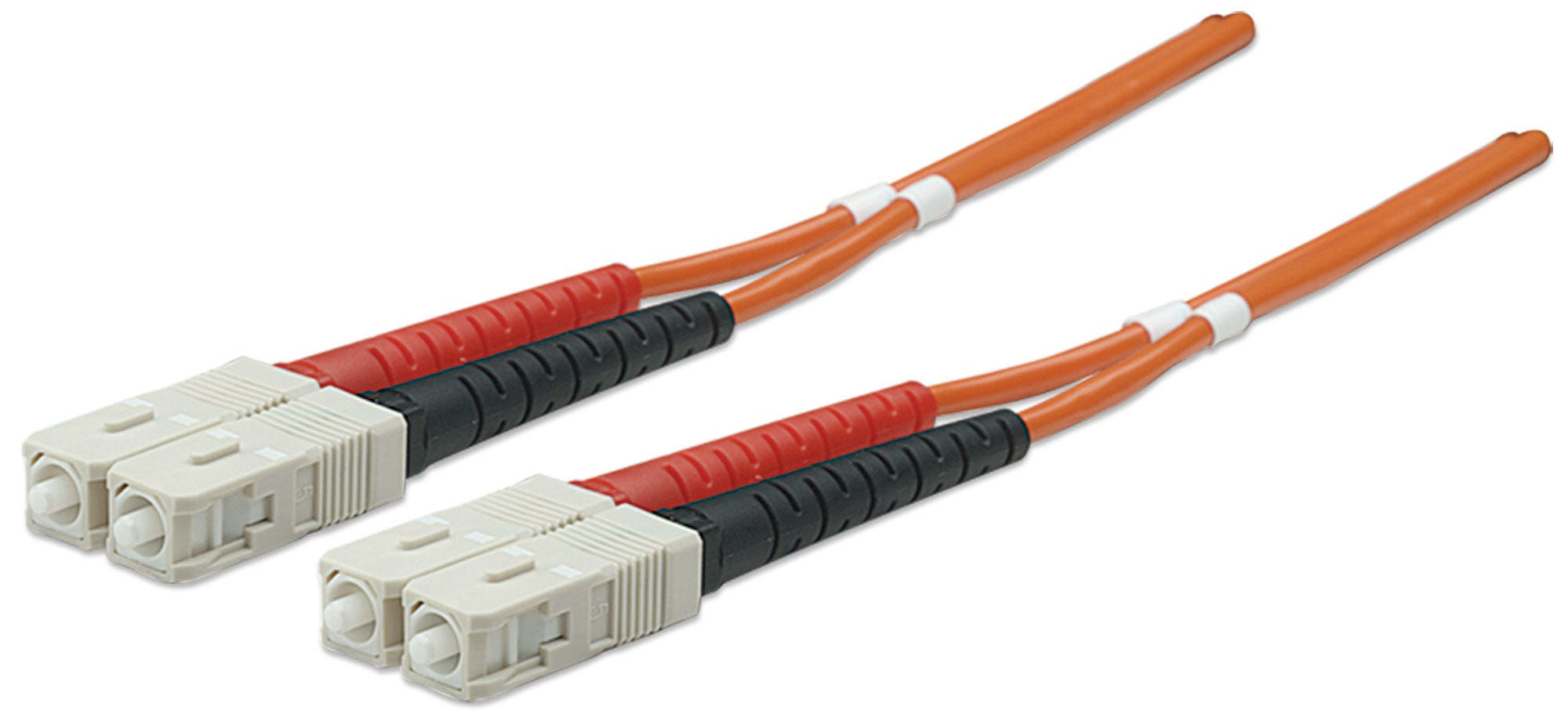 Intellinet Fiber Optic Patch Cable, OM2, SC/SC, 2m, Orange, Duplex, Multimode, 50/125 µm, LSZH, Fibre, Lifetime Warranty