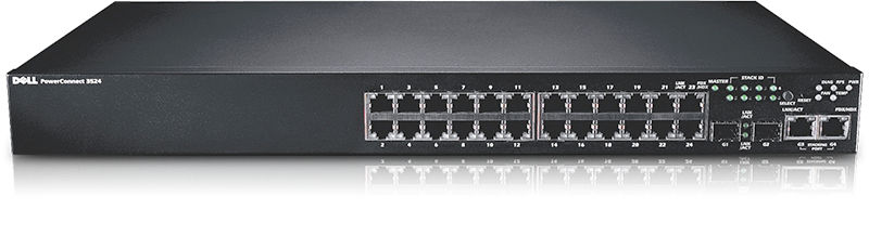 DELL PowerConnect 3524P Managed L2 Fast Ethernet (10/100) Power over Ethernet (PoE) 1U Black
