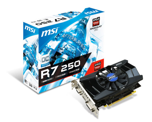 MSI R7250-2GD3OC AMD Radeon R7 250 2 GB GDDR3