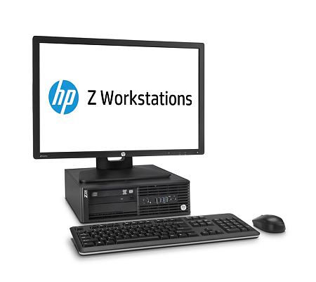 HP 230 SFF + Z24i Intel® Xeon® E3 V3 Family E3-1225V3 4 GB DDR3-SDRAM 1 TB HDD Windows 7 Professional Workstation Black