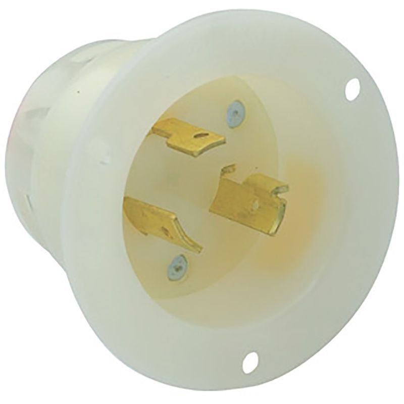 20 Amp, 125 Volt, Flanged Outlet Locking Receptacle, Industrial Grade